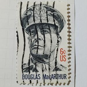 1971 US 6c General Douglas MacArthur Stamp #1424 Used Cancelled Military